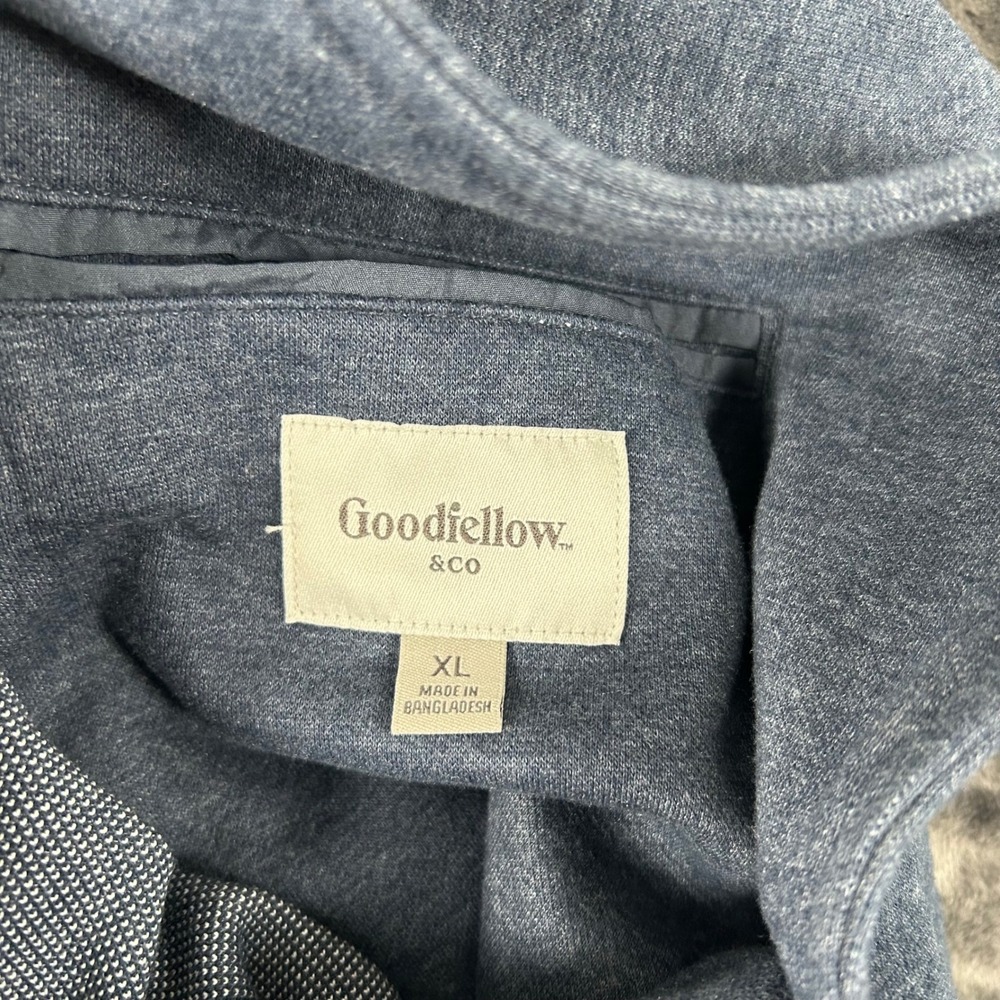 Goodfellow & Co Knit Blazer Mens XL Blue Heathered Jersey Sport Coat - Picture 6 of 8